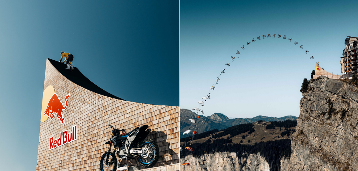 Vidéo Tom Pagès saute en moto depuis une falaise dAvoriaz