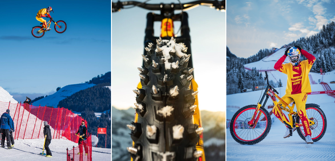 Le bike de rêve de Fabio Fibmer customisé pour la descente de la Streif