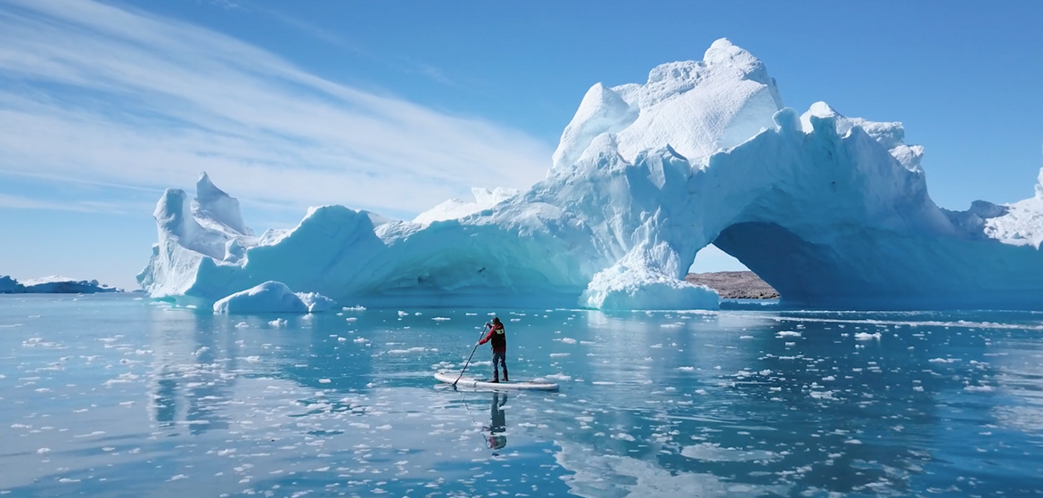 Une session de kayak et SUP magnifique au Groenland