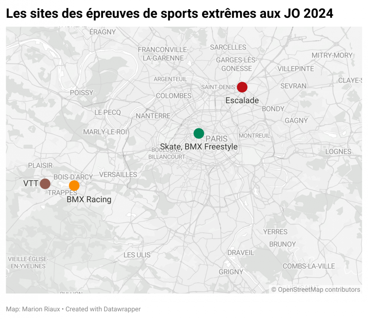 JO de Paris 2024 Où se dérouleront les épreuves de sports extrêmes